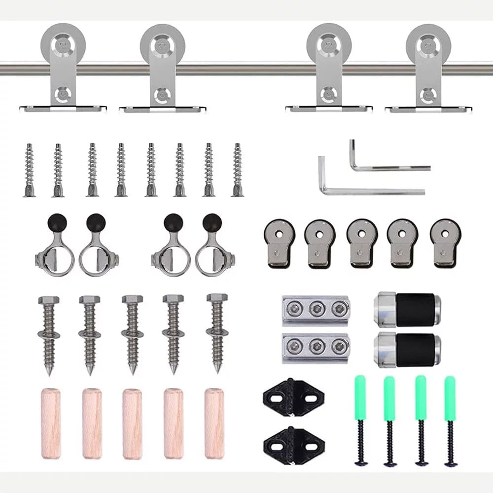 14Ft Stainless Steel Sliding Barn Door Hardware Kit B40270