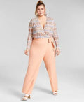 Plus Size Asymmetrical Wrap Pants U67467