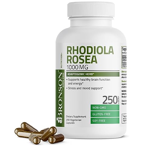 Rhodiola Rosea 1000 mg 250 Vegetarian Capsules P309253