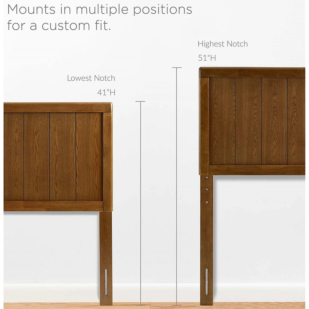 Queen Size Walnut Wooden Headboard K413