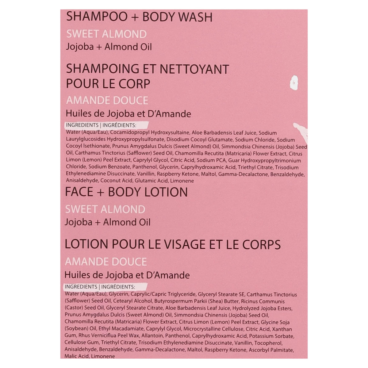 Shampoo and Body Wash 10 Fl Oz, Face and Body Lotion 8.5 Fl Oz V566925