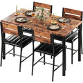 Grey Wood Dining Table Set for 4 L575646