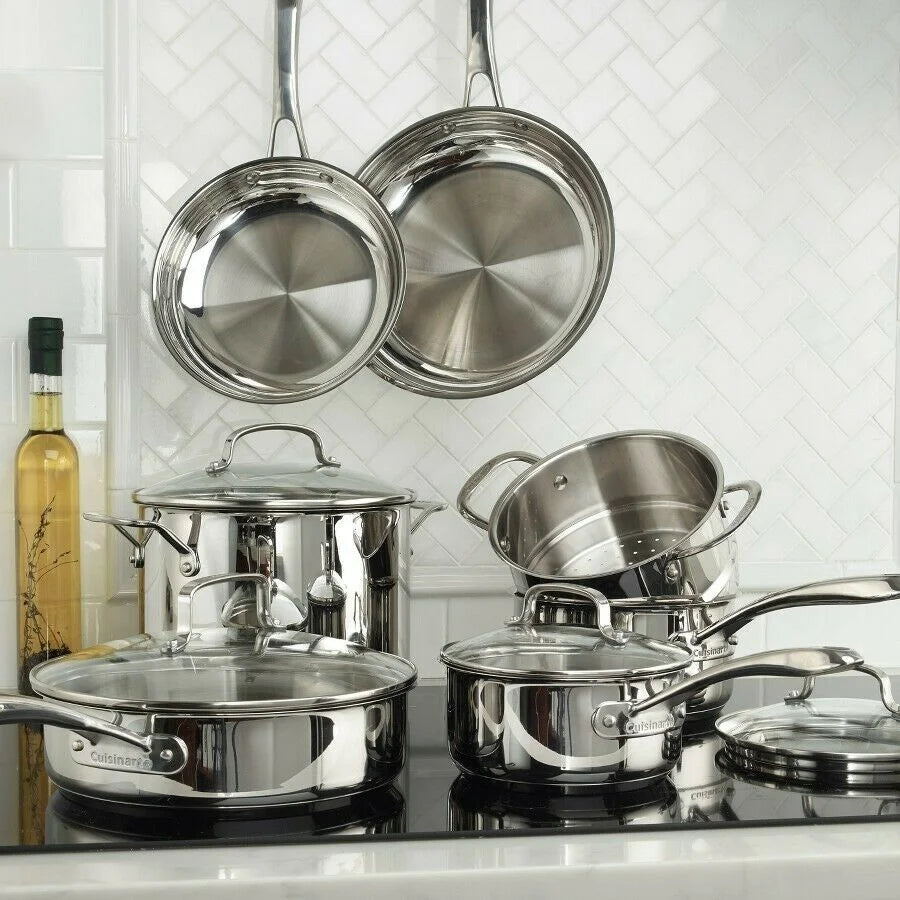 11pc Stainless Steel Cookware Set I969