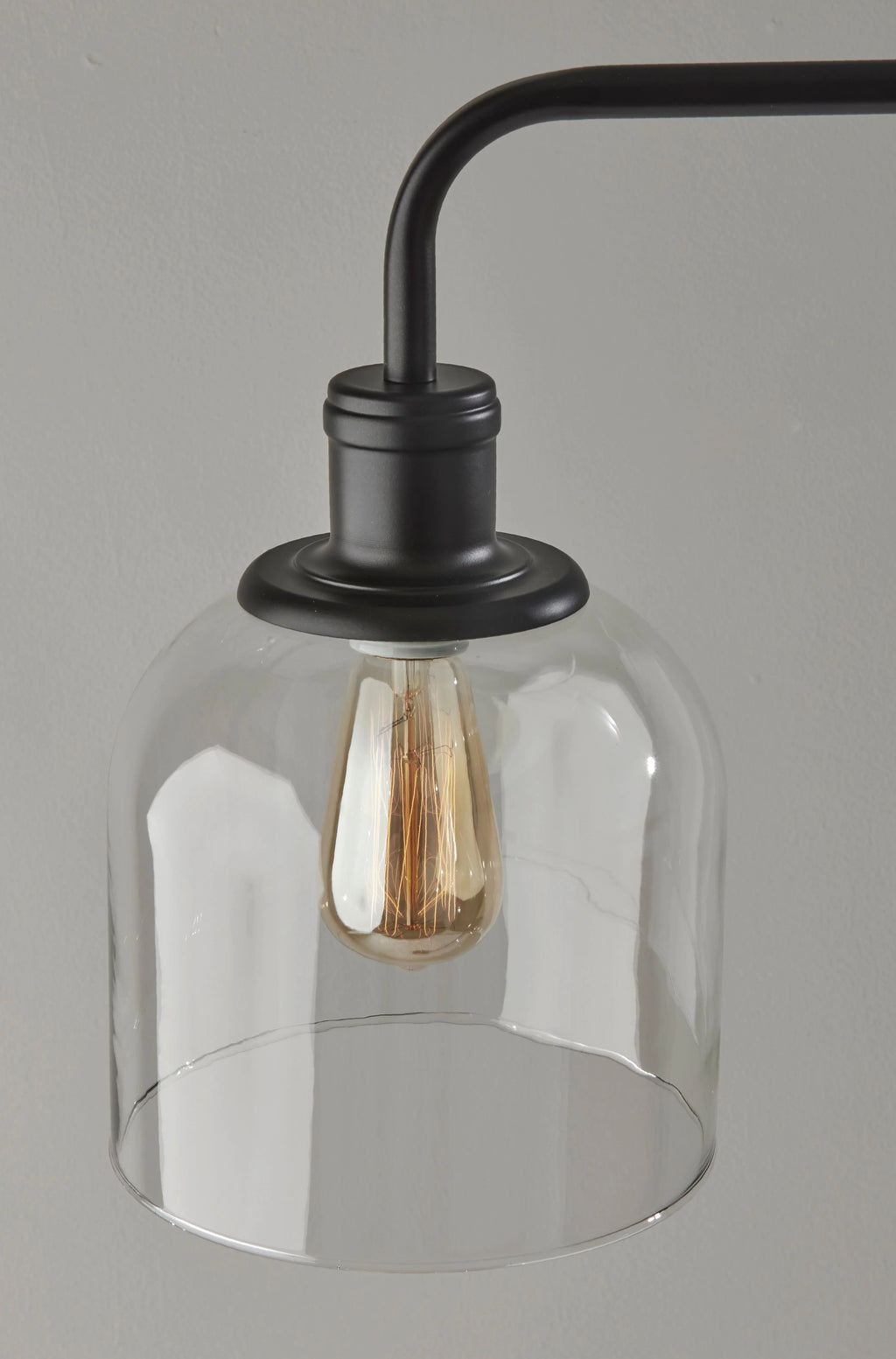 60" 1-Light Black Metal Floor Lamp J563286