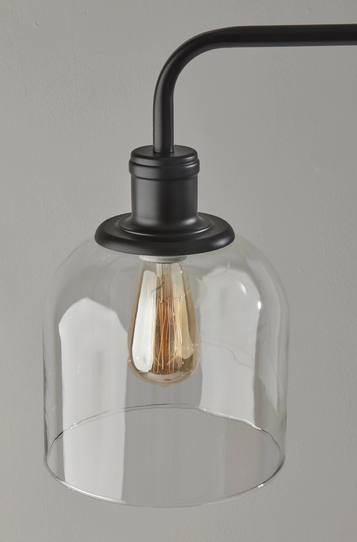 60" 1-Light Black Metal Floor Lamp J563286