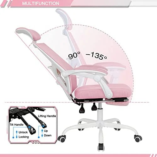 Ergonomic Mesh Office Chair with Headrest and Wheels M220