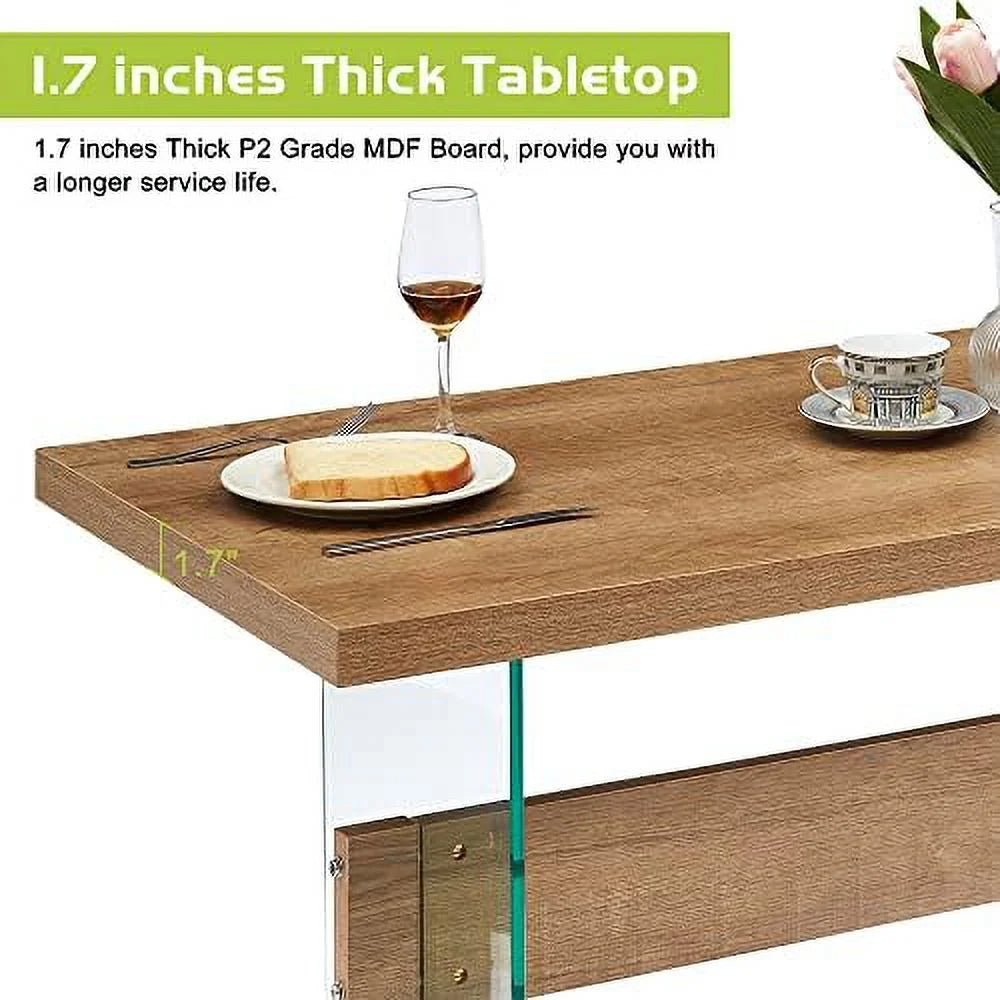 White High Glossy 55 inches Rectangular Dining Table N65159