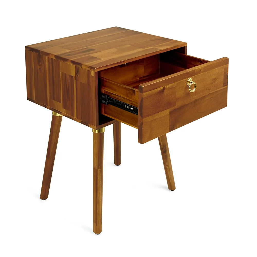 Solid Acacia Wood Nightstand R676