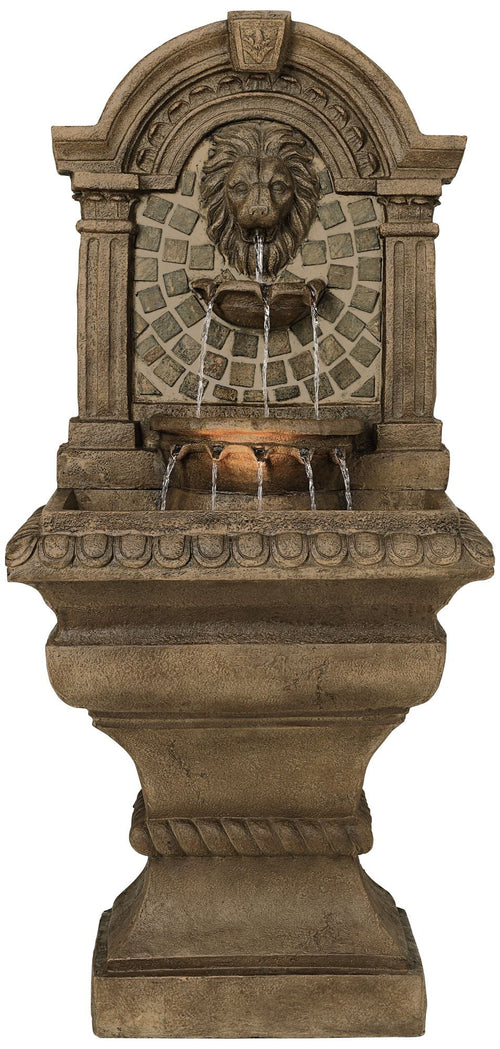 3 Tier Outdoor Wall Water Fountain with LED Light S611238
