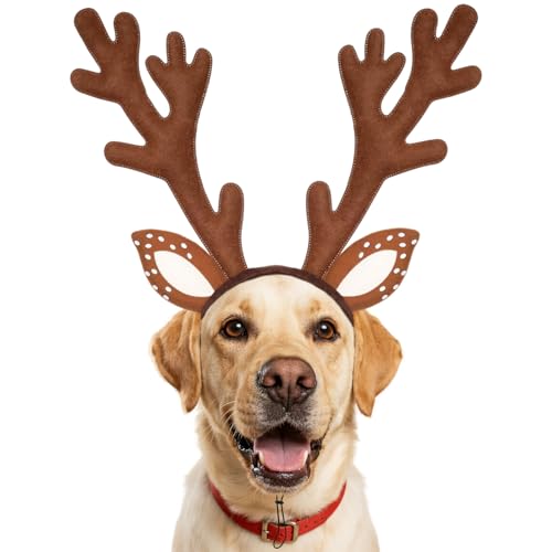 Adjustable Christmas Reindeer Antlers Pet Headband T8401