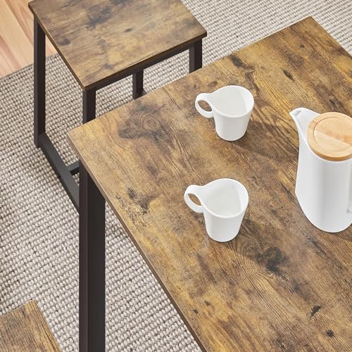 3 Piece Dining Table & Chair Set Gray N322