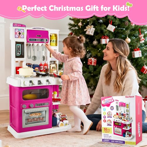 31.1'' Play Kitchen Set with Steam, Sound & Light B255428