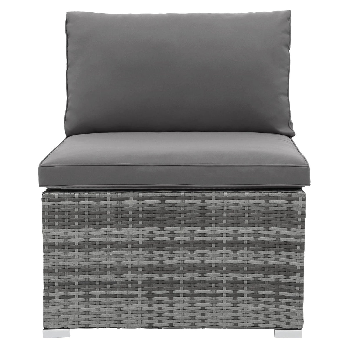 5 Pieces Rattan Sectional Sofa Set with Canopy and Side Table T956593