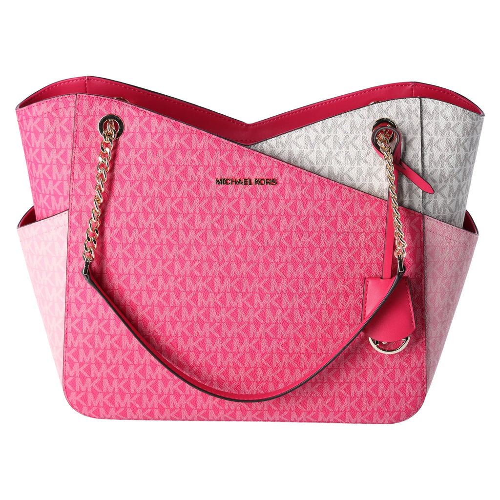 Electric Pink Large Chain Tote Handbag Z58314