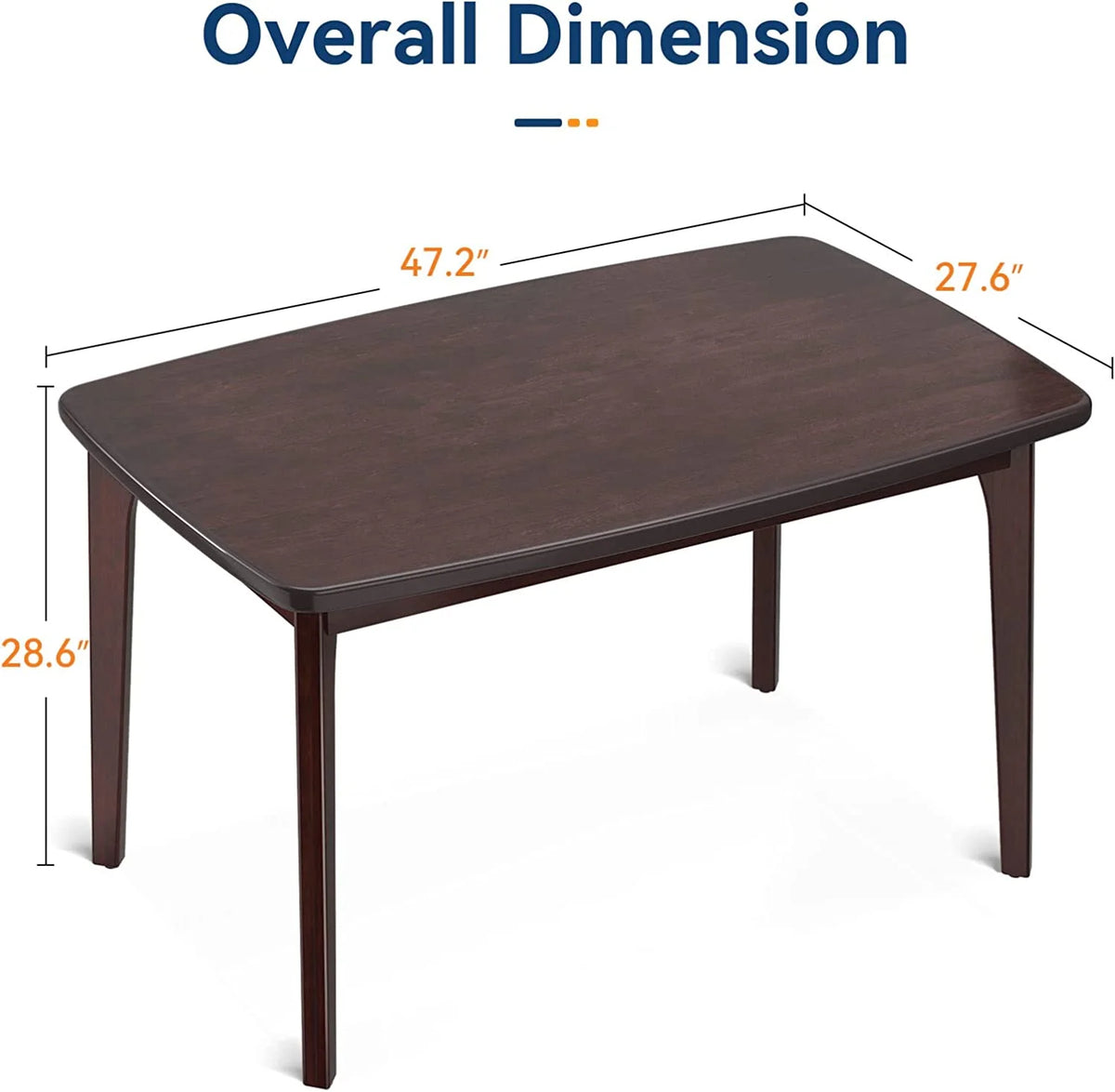 47 Inch Wood Dining Table W98676