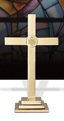 15 Inch Brass Altar Cross D207
