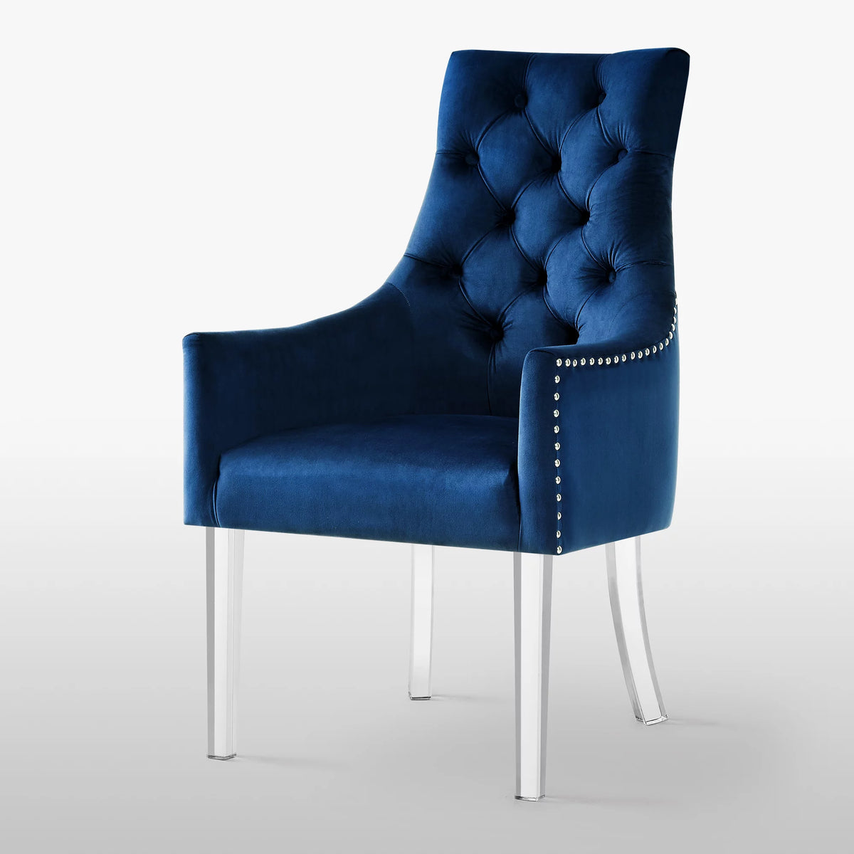 Navy Velvet Dining Chairs Set of 2 A237