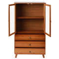 Bamboo Storage Cabinet 3 Drawers 2 Doors Y5402