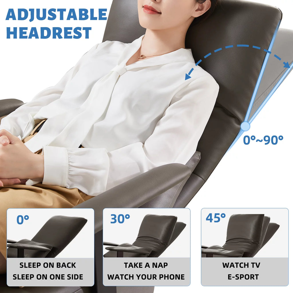 Darkgrey Ergonomic Office Chair with Foot Rest & Headrest N75405