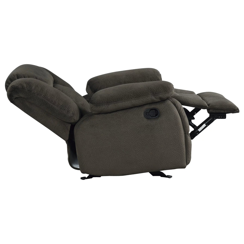 Chocolate Microfiber Fabric Upholstered Glider Reclining Chair W766521