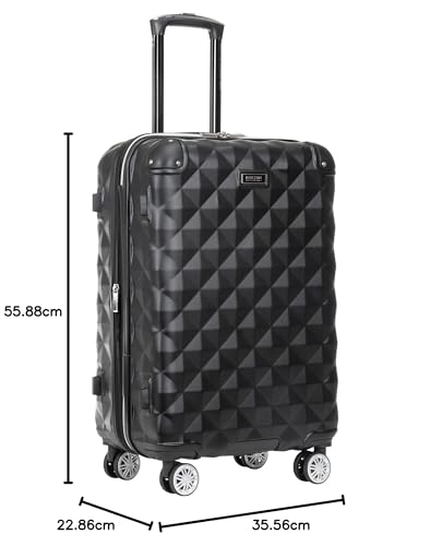 Black 20-Inch Hardside Expandable Spinner Luggage Y970