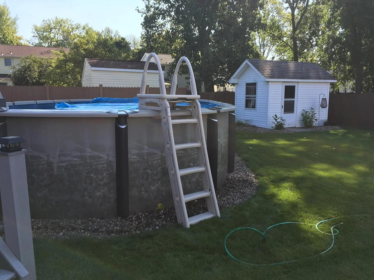 Adjustable A Frame Safety Ladder with Step Barrier W13916