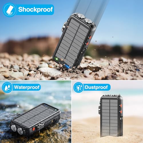 Emergency Solar Hand Crank Radio with 22000mAh Power Bank R449