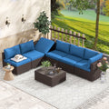 7 Piece All-Weather Rattan Wicker Patio Furniture Set O6013