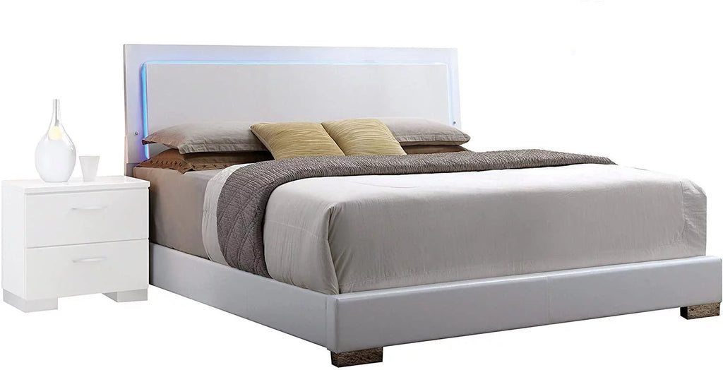 White Eastern King 5pcs Bedroom Set G237537