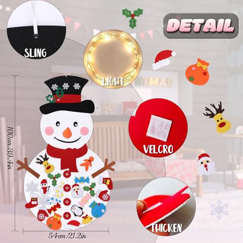 Felt Christmas Tree Set with 34 Detachable Ornament L92501