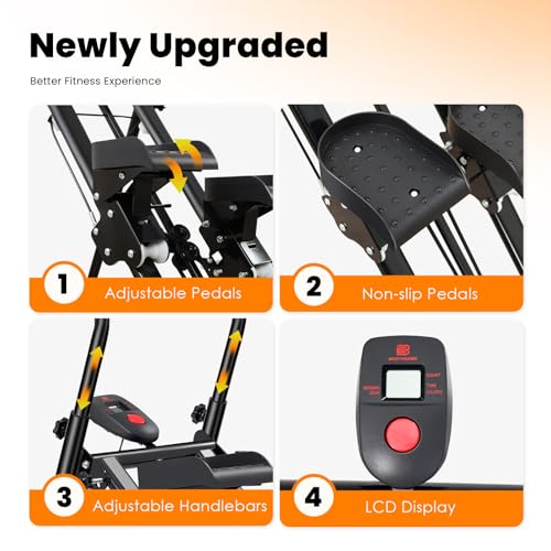 Vertical Climber, Compact Foldable Cardio Stair Stepper X702