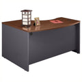 60 x 43 L Bow Desk in Hansen Cherry M4313