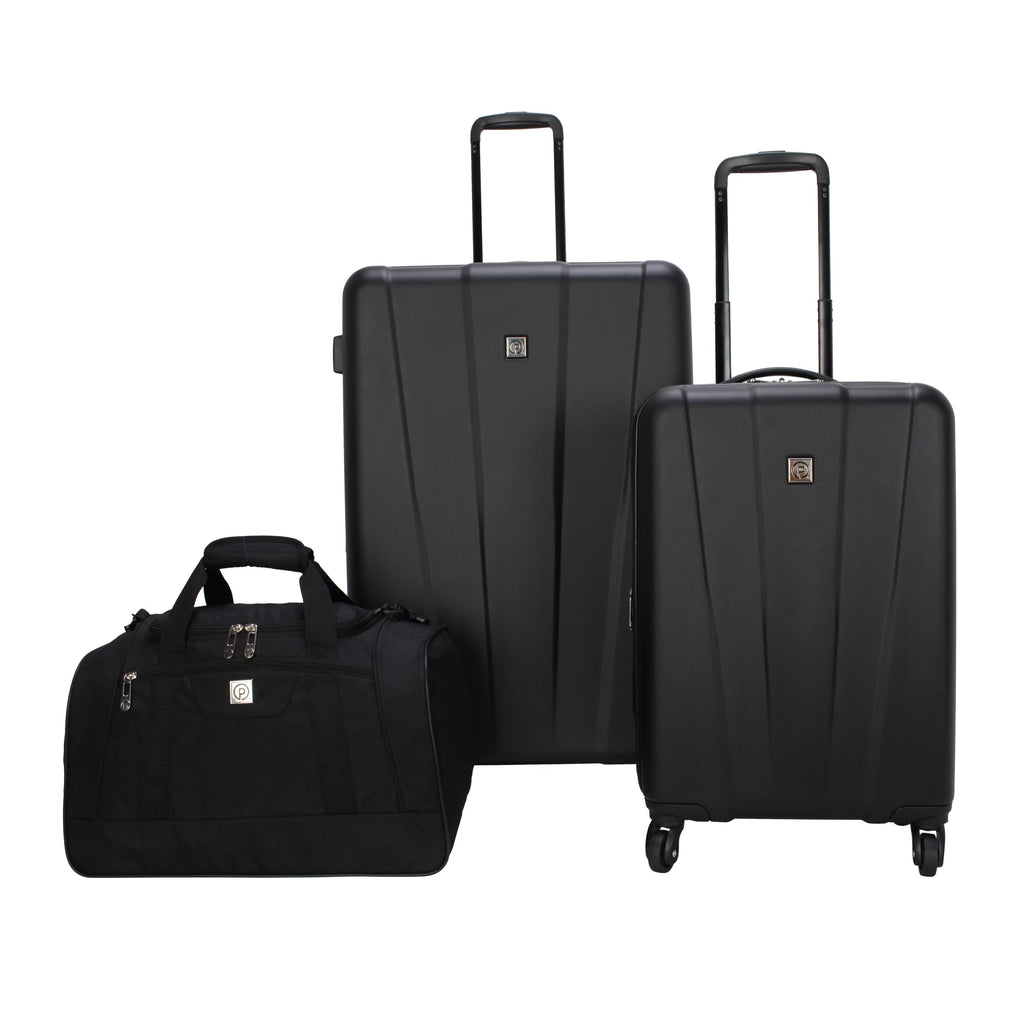 Black 3 Piece Hardside Luggage Set W897