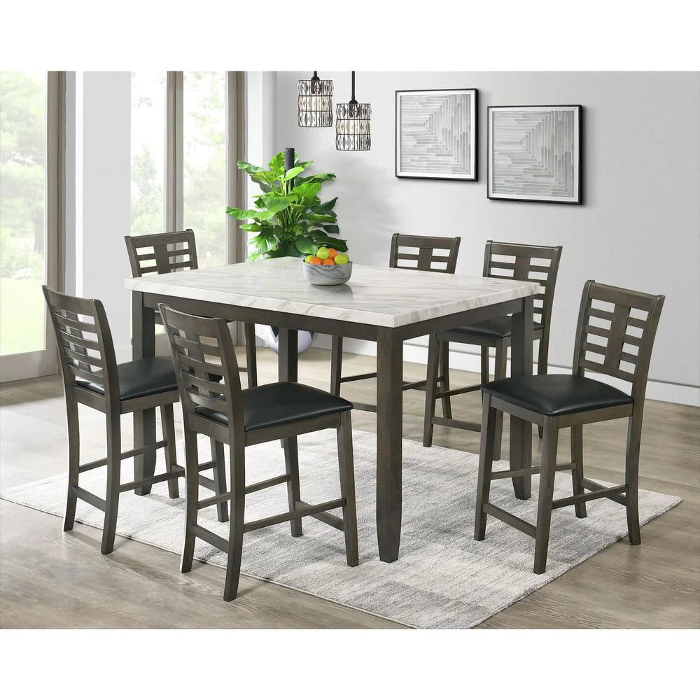 White 7PC Counter Height Dining Set O4069