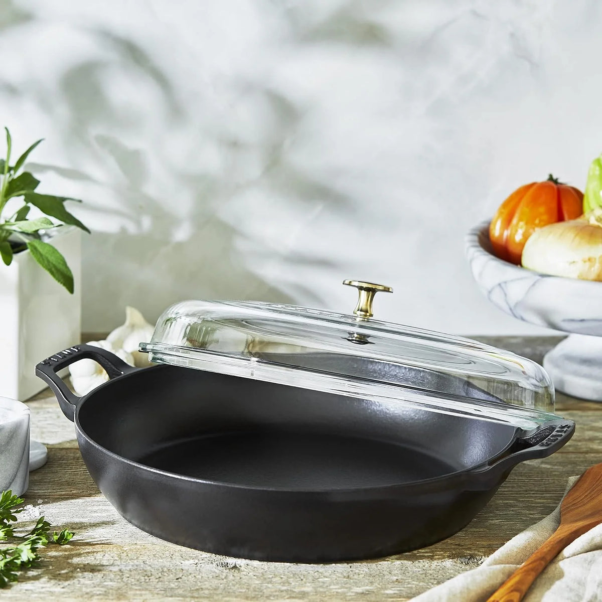 Braiser With Glass Lid, 3.5-Qt, Matte Black G524