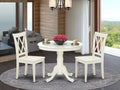 Antique 3 Piece Round Dining Table and 2 Chairs 36 Inch Q891
