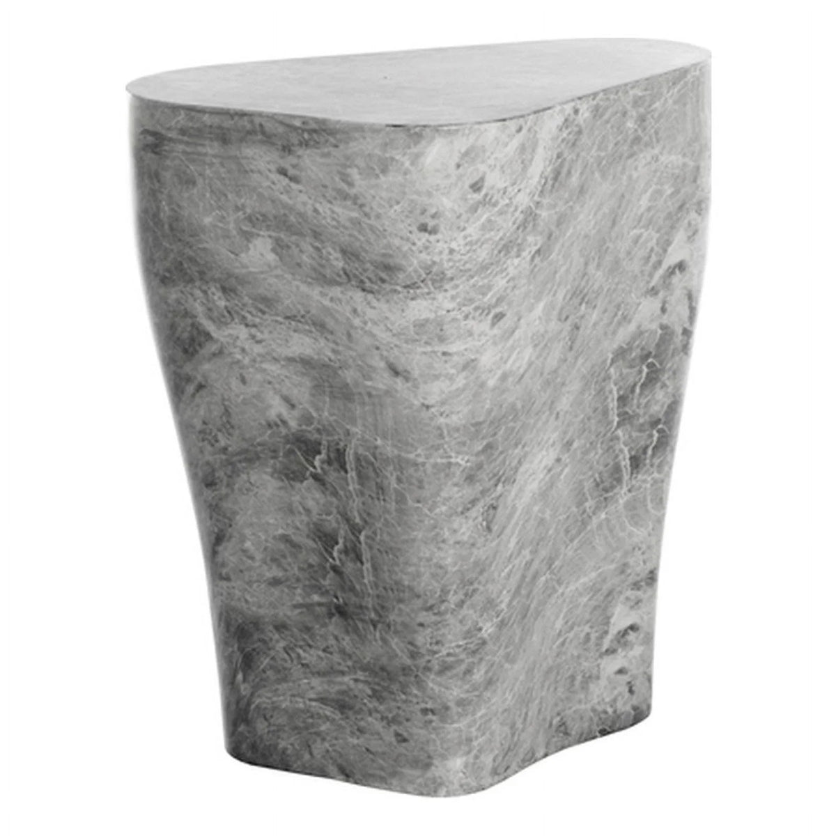 Gray Marble Look Concrete End Table G793652