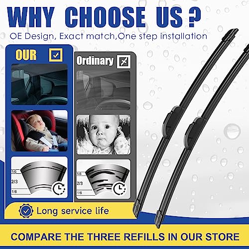 3 Wipers Replacement Set 26"+22"+11" S662