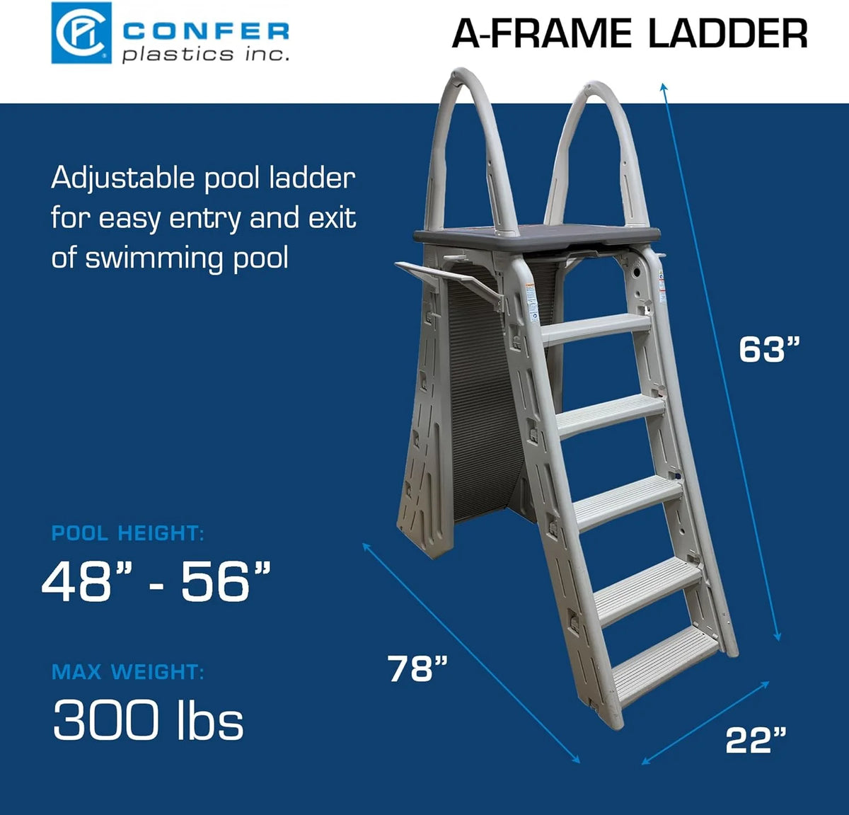 Adjustable A Frame Safety Ladder with Step Barrier W13916
