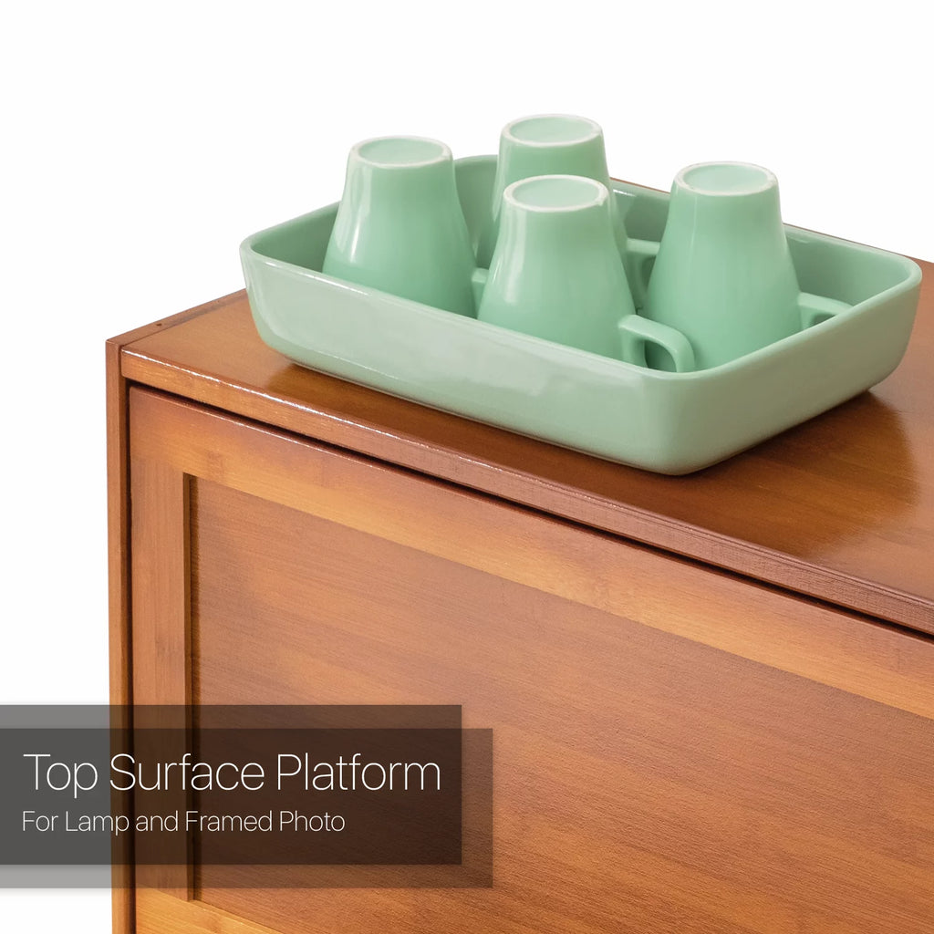 Bamboo 11 Tiers 50 Pairs Shoes Rack with Door N757002