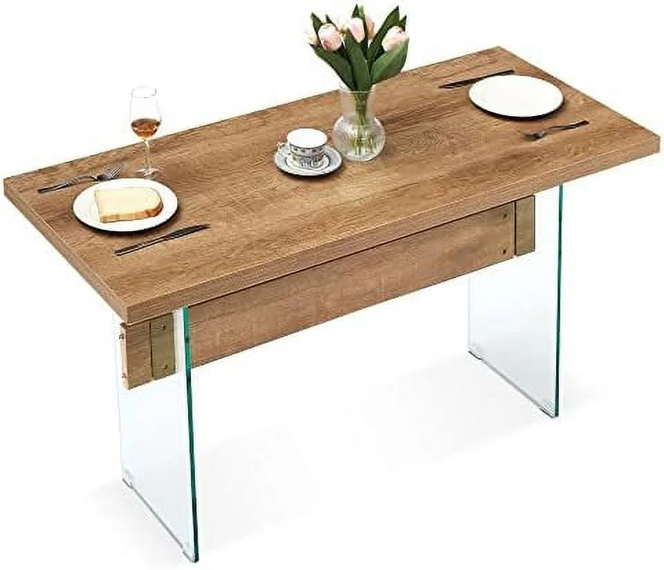 White High Glossy 55 inches Rectangular Dining Table N65159