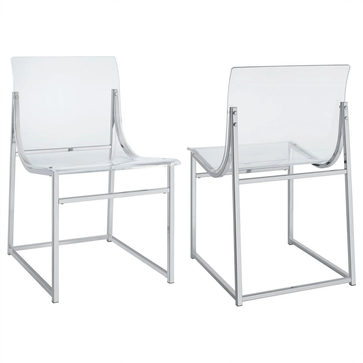 Modern Metal Acrylic Dining Side Chair A5993