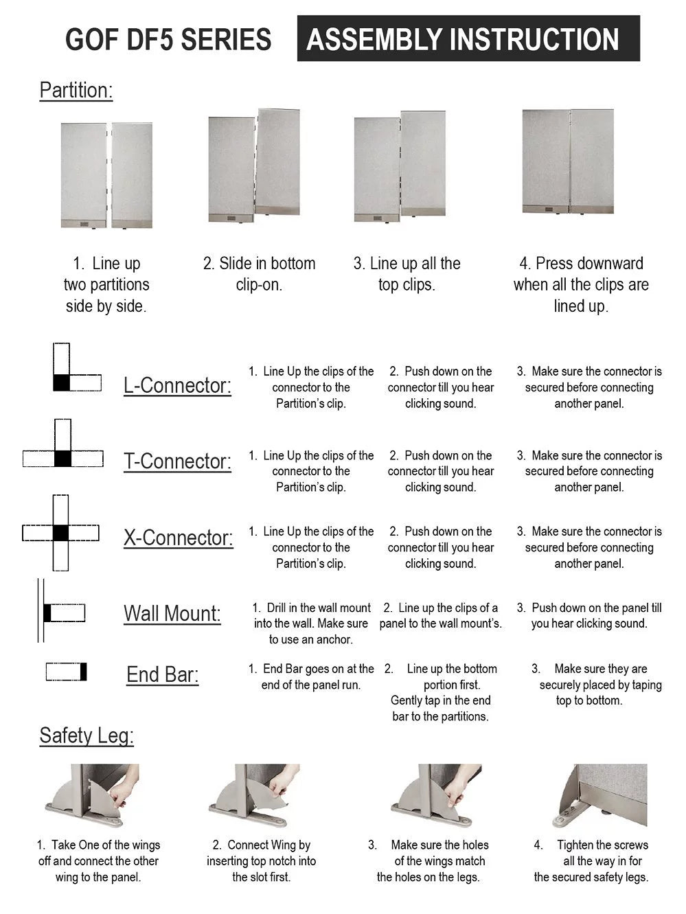 L-Shaped Freestanding Office Partition Q481608
