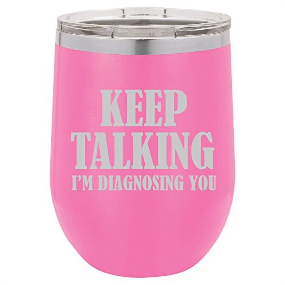 12 oz Double Wall Vacuum Insulated Stainless Steel Stemless Wine Tumbler with Lid D31851