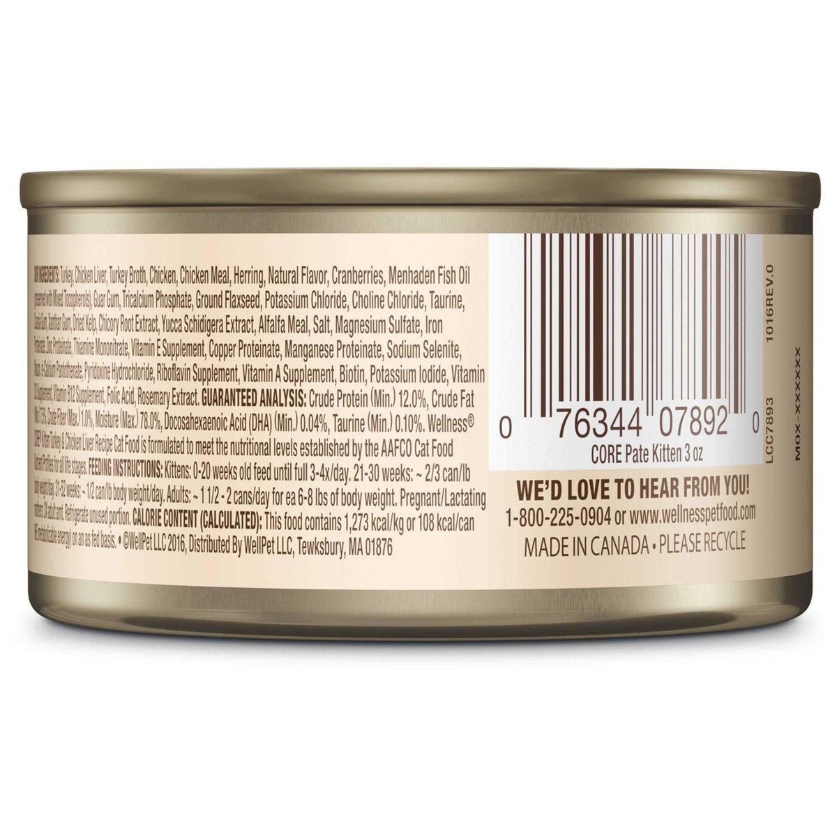 Grain-Free Turkey & Chicken Liver Pate Canned Kitten Food C659633