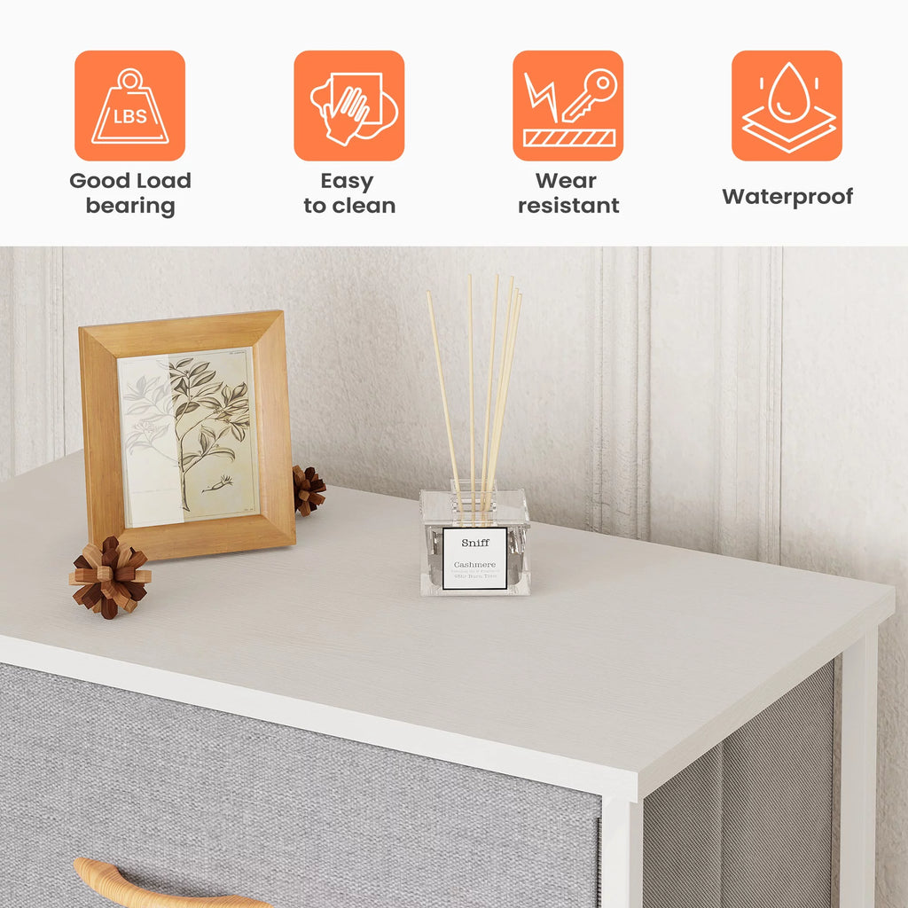 Light Gray 5 Drawers Vertical Dresser T506128