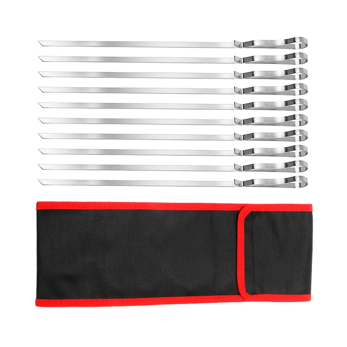 10 Pieces Barbecue Skewer Fork with Cloth Bag N184962