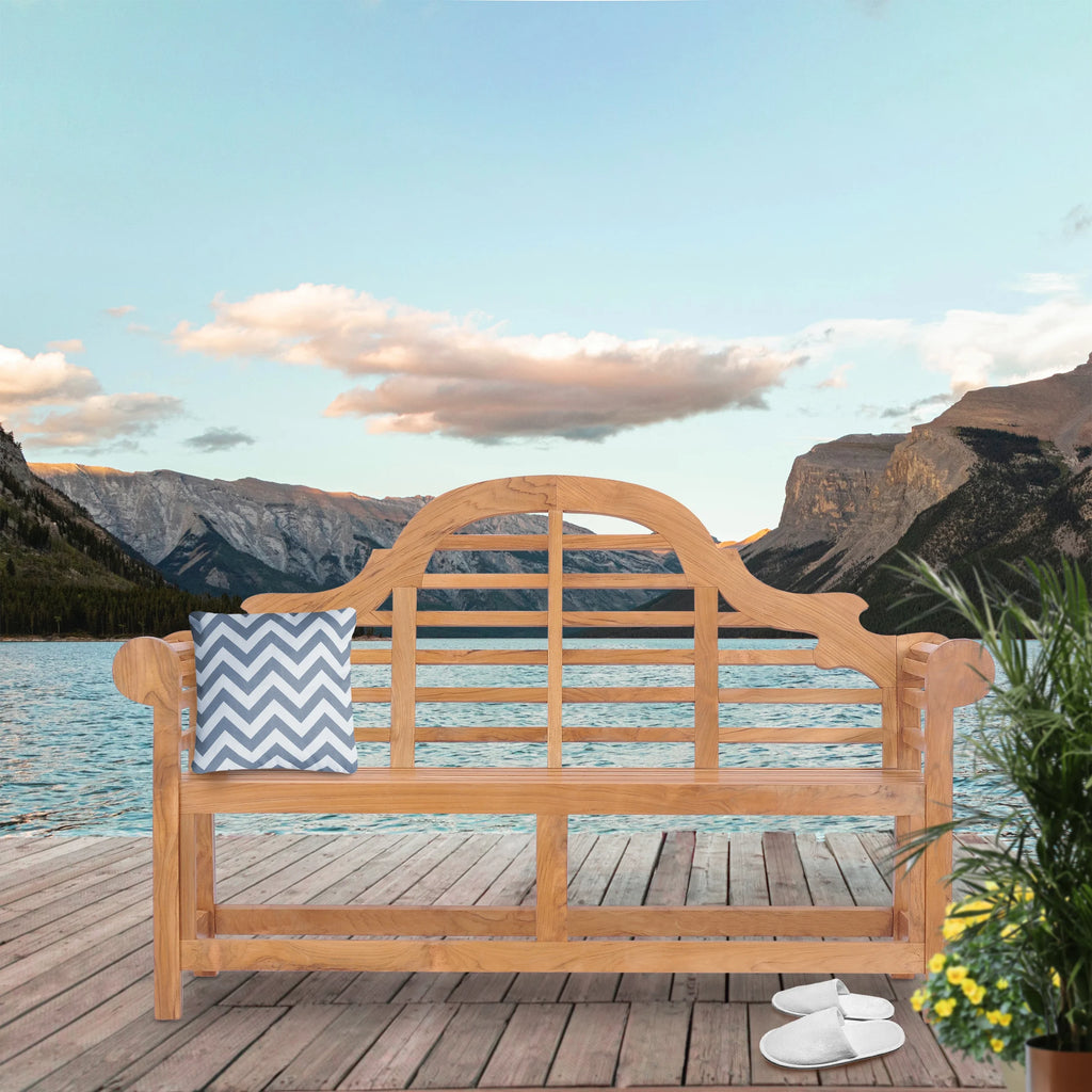 Teak Wood Double Outdoor Bench J8427