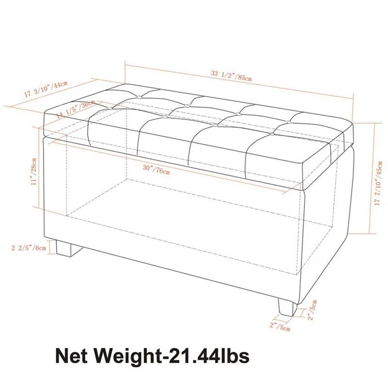 Medium Storage Ottoman Bench Y191