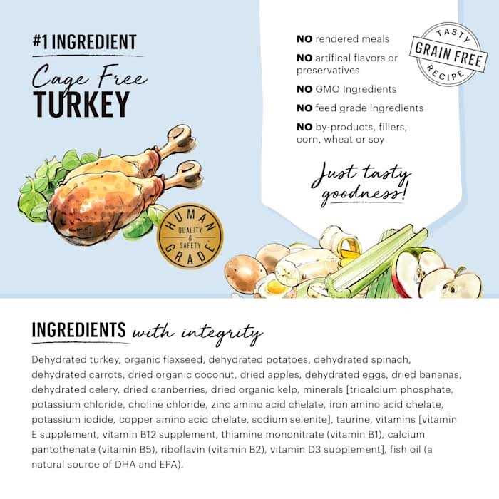 Dehydrated Grain Free Turkey Dog Food A4910